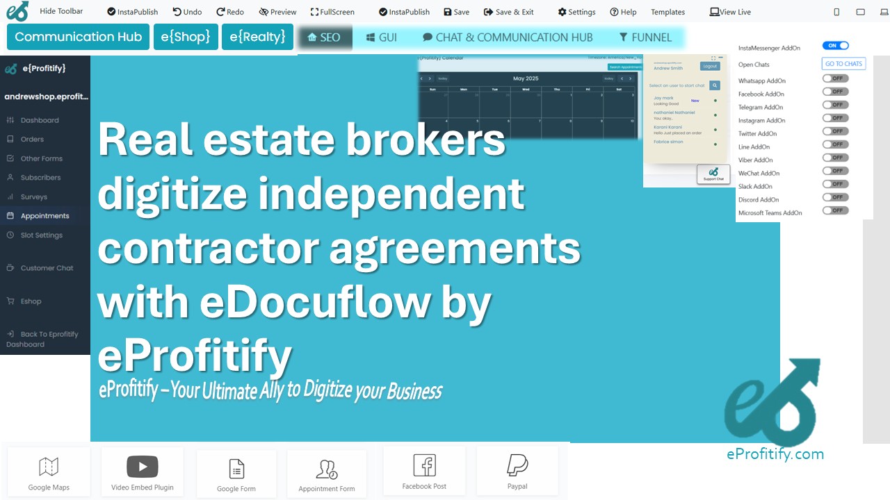 Real estate brokers digitize independent contractor agreements with eDocuflow by eProfitify